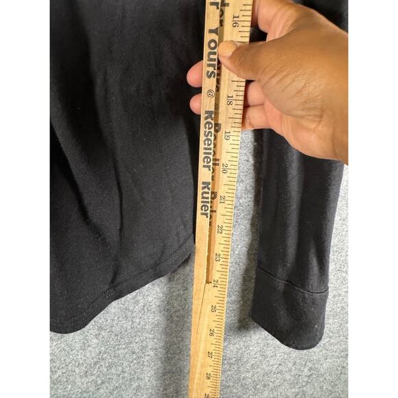 Michaels Stars Blouse Women OS Black Long Sleeve Button Front Relax Vacation - Picture 4 of 7